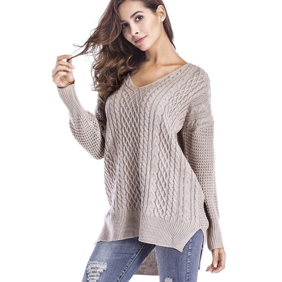 Dusty Rose Oversized Knit Sweater - Picture 2 of 7